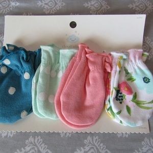 Baby Girl 4 Pack Mittens